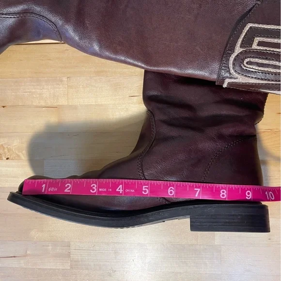 Love Moschino Love brown leather high boots - Picture 15 of 15